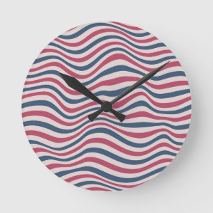 Stripe mönster 2 rund klocka