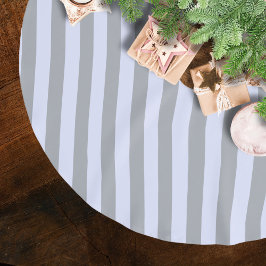 Stripe mönster i grått och lavender julgransmatta borstad polyester