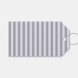 Stripe mönster i grått och lavender presentetikett