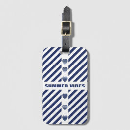 Stripe Mönster och Namn Bagagebricka