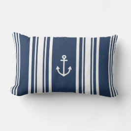 Stripe Nautical Navy Dekorativ kudde