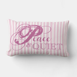 Stripe Peace & Quiet Dekorativ kudde (Rosa)