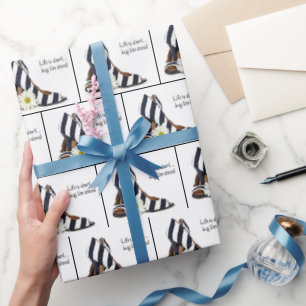 Stripe Pumps med Daisy Presentpapper