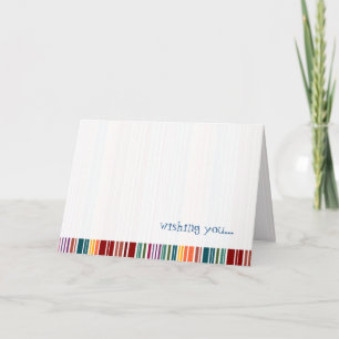 Stripe Rainbow Kort för hälsning Anpassade