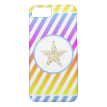 Stripe Rainbow Modern Star