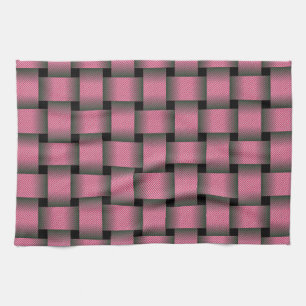 Stripe Rosa Basket Weave Kökshandduk