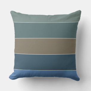 Stripe Sand and and Surfa Färg of Barbados Kudde
