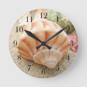 Stripe Sea Snäcka Lightning Whelk Rund Klocka