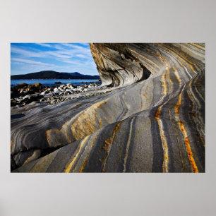 Stripe Seaside Sten Poster