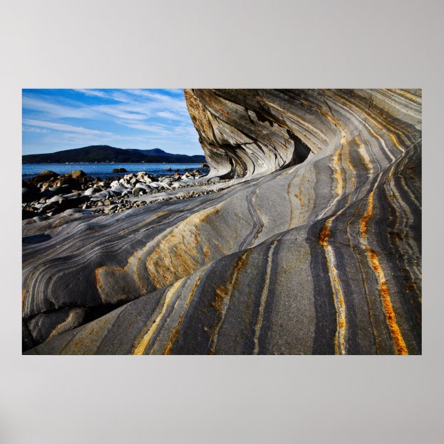 Stripe Seaside Sten Poster (Framsidan)