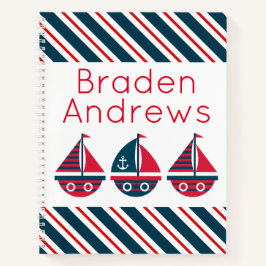 Stripe-segelbåtar Personlig Spiral bärbar dator