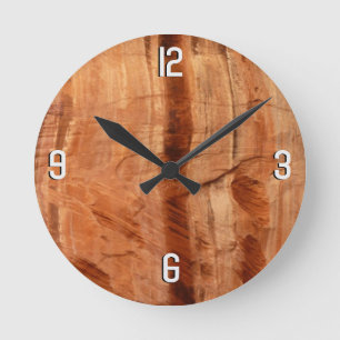 Stripe Sten i Dubbla Arch Alcove II i Zion Rund Klocka