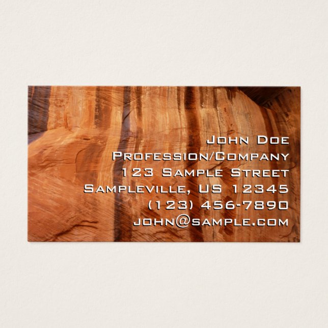 Stripe Sten i Dubbla Arch Alcove II i Zion Visitkort (Framsidan)