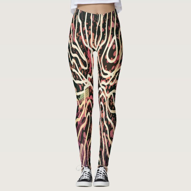 Stripe struktur leggings (Framsida)