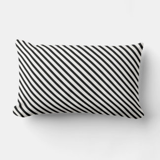 Stripe (svartvitt) | Diagonal) Storlek Anpassnings Lumbarkudde