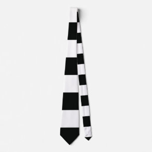 Stripe (svartvitt) Vågrät) Anpassade Slips