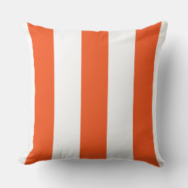Stripe Tangerine och White Kudde