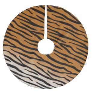 Stripe Tiger Päls Realistic Exotic Animal Print Julgransmatta Borstad Polyester