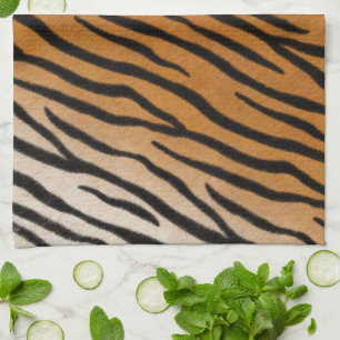 Stripe Tiger Päls Realistic Exotic Animal Print Kökshandduk