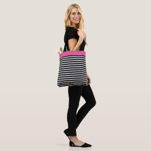 Stripe Tote Bag Tygkasse