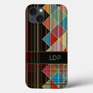 Stripe-triangelformer med Initialer på svart