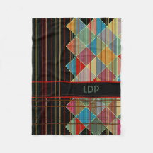 Stripe-triangelformer med Initialer på svart