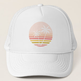 Stripe Tropical Handflatan Träd Keps