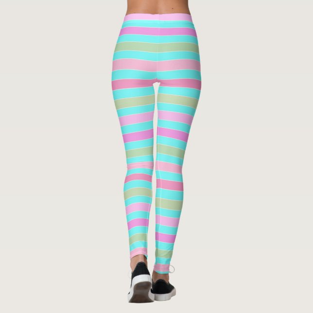 Stripe, turkos leggings (Baksida)
