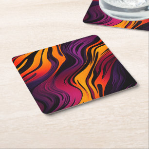 Stripe Underlägg Papper Kvadrat