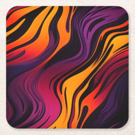 Stripe Underlägg Papper Kvadrat