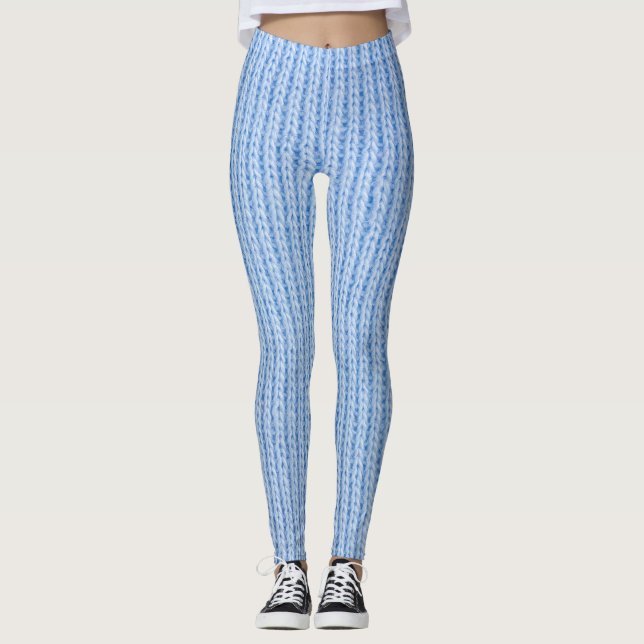 Stripe-väv struktur, äkta trasa. leggings (Framsida)