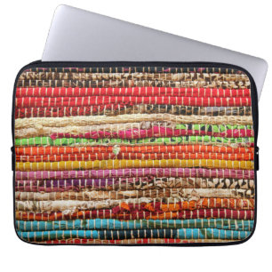 Stripe Vävda band vävda naturligt Laptop Fodral