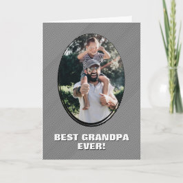 Striped Best Grandpa Aldrig Photo Far's Day Kort