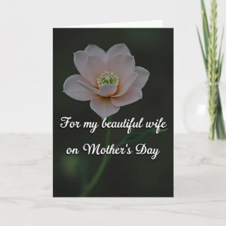 Striped Bloom Wifes Day Greeting Card Kort