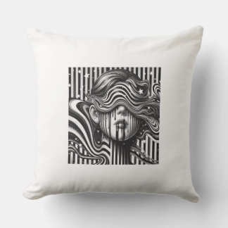 Striped design pillow kudde