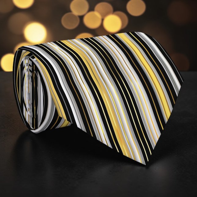 Striped Gold and Silver Necktie Slips (Skapare uppladdad)