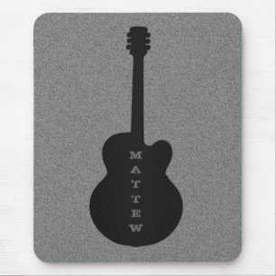 Striped Guitar Mousepad, Jet Black Musmatta