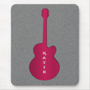 Striped Guitar Mousepad, Shock rosa Musmatta