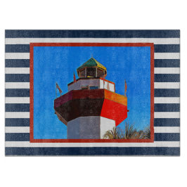 Striped Hilton Head Island Harbour Town Lighthouse