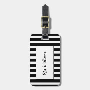 Striped Luggage Tag Bagagebricka