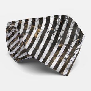 STRIPED MARBLE BLACK SILVER TIE SLIPS