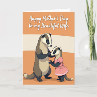 Striped Moms Embrace Day Card Kort