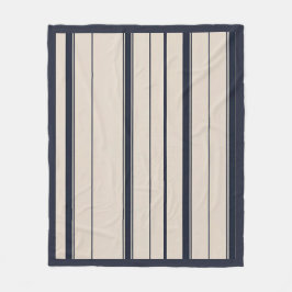 Striped Navy Blue and Cream Fleecefilt