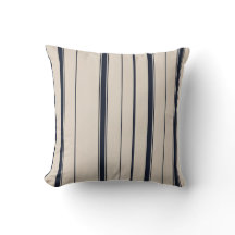 Striped Navy Blue and Cream 