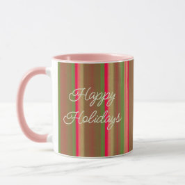 Striped Painting Happy Holidays Mugg