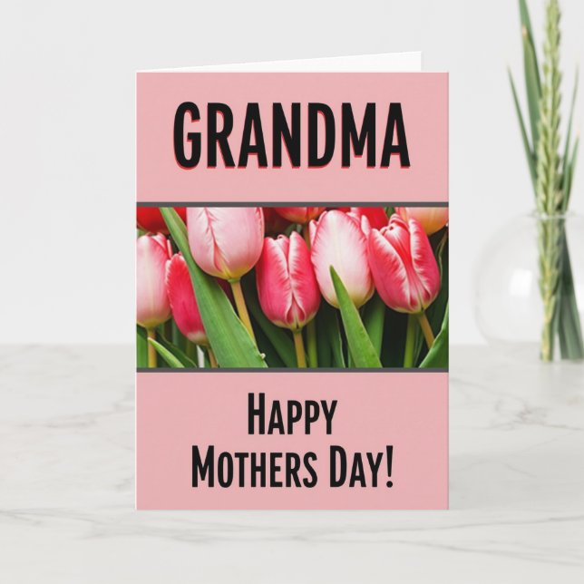 Striped Spring Blooms Loving Card Kort (Framsida)