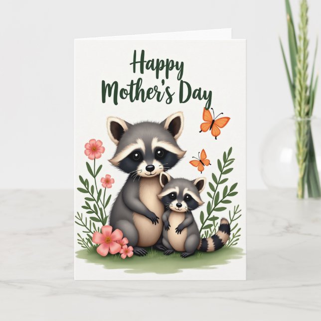 Striped Tails Family Card Kort (Framsida)
