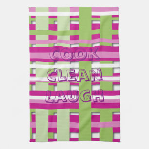 Striped Tea Towel - Personalize Kökshandduk