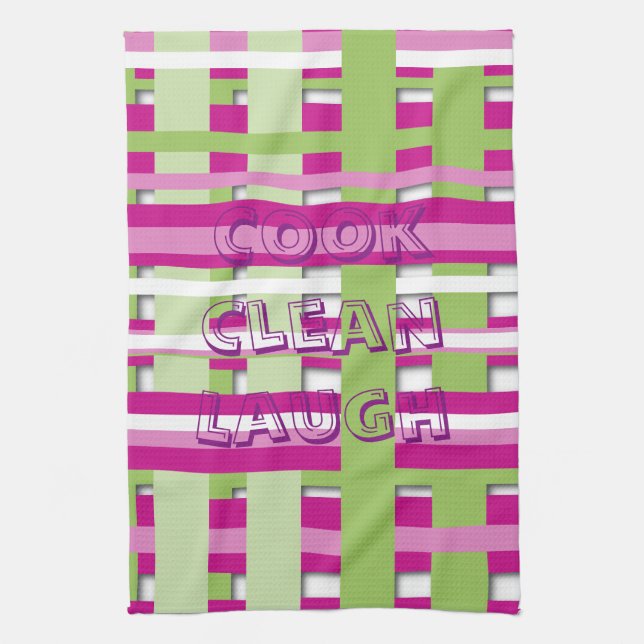 Striped Tea Towel - Personalize Kökshandduk (Vertikal)