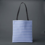 Striped Tote Bag Tygkasse<br><div class="desc">This tote bag is shown with a cute striped print.
Royal Blue color stripes.
Customize this item or buy as is.



Licensed Print</div>